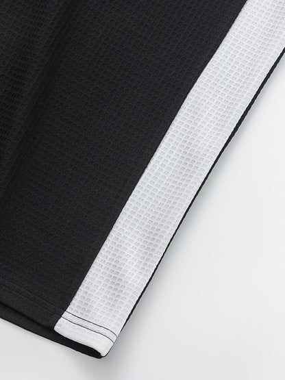 Sawyer | Textured Contrast Henley Shirt