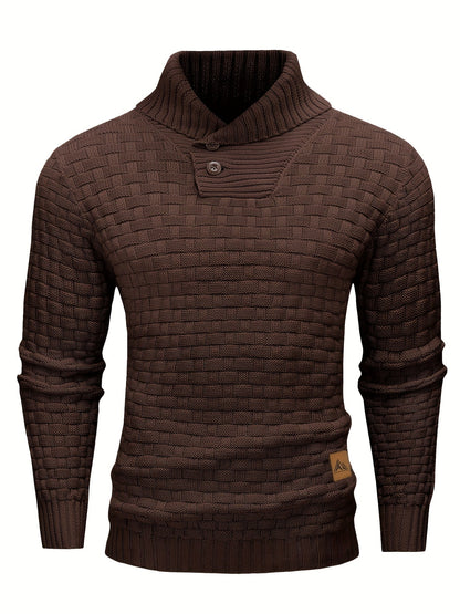 Barrett | Textured Shawl-Collar Jumper