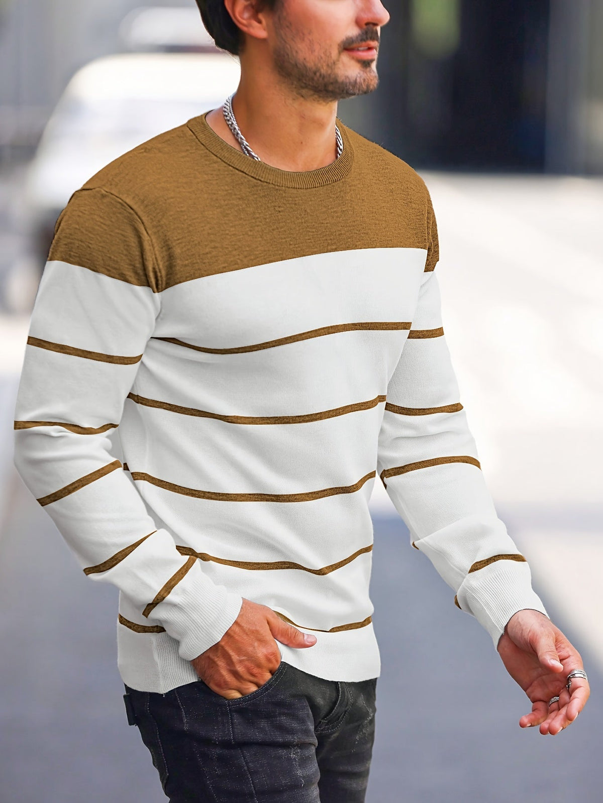 Rory | Colour-Block Striped Pullover