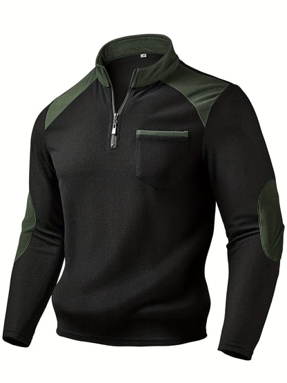 Tristan | Textured Quarter-Zip Pullover
