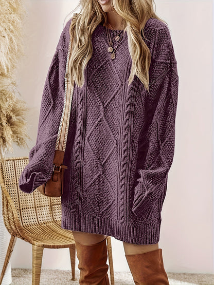 Wilhelmina | Cosy Cable-Knit Sweater Dress