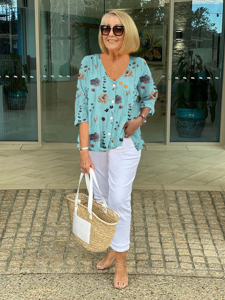 ANITA | ELEGANT FLORAL BLOUSE