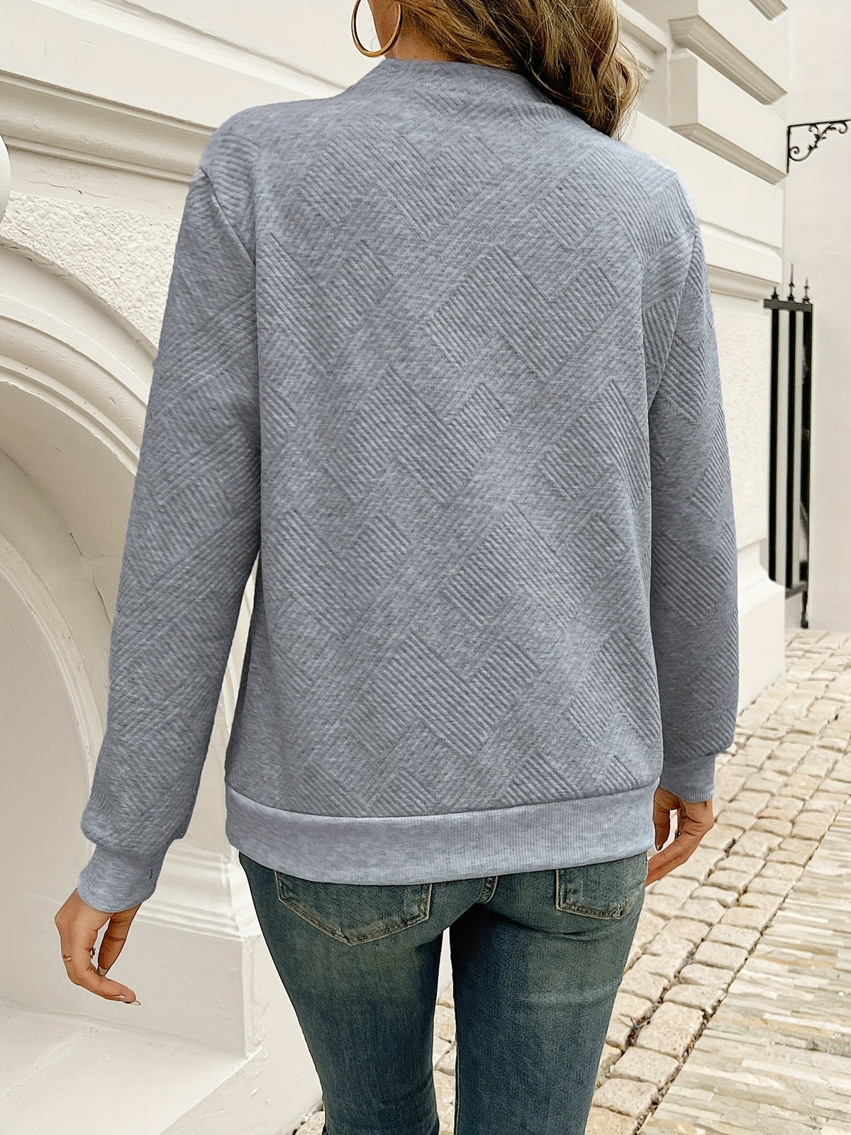Wren | Asymmetrical Button-Neck Sweater