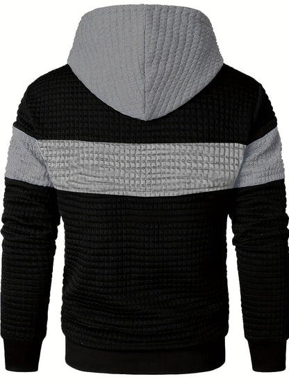 Rutherford | Textured Colour-Block Hoodie