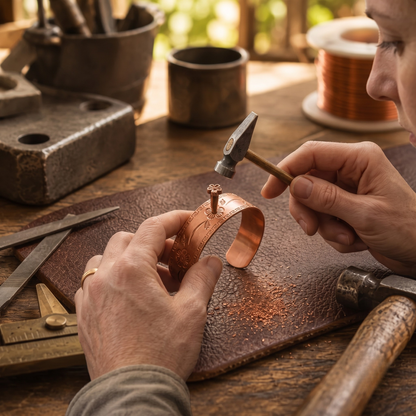 Ethal's Fret Copper Bracelet