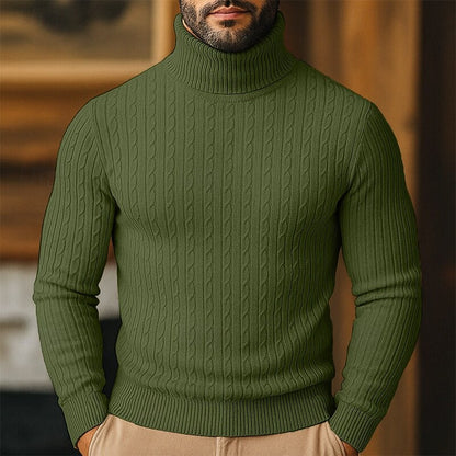 Hollis | Cable-Knit Roll Neck Jumper