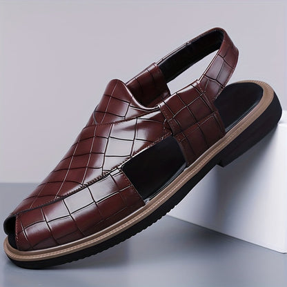 Nathaniel | Woven-Effect Slip-On Sandals