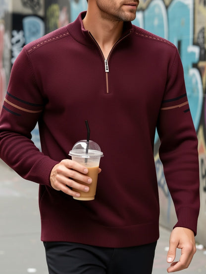 Alden | Zip-Neck Knit Sweater