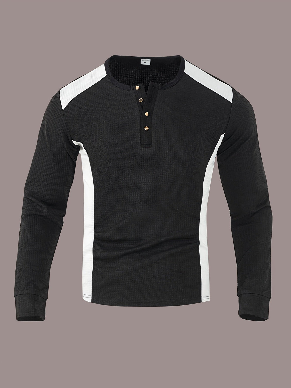 Sawyer | Textured Contrast Henley Shirt