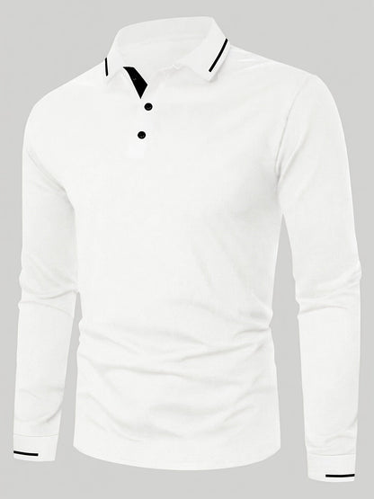 Reginald | Refined Long-Sleeve Polo Shirt