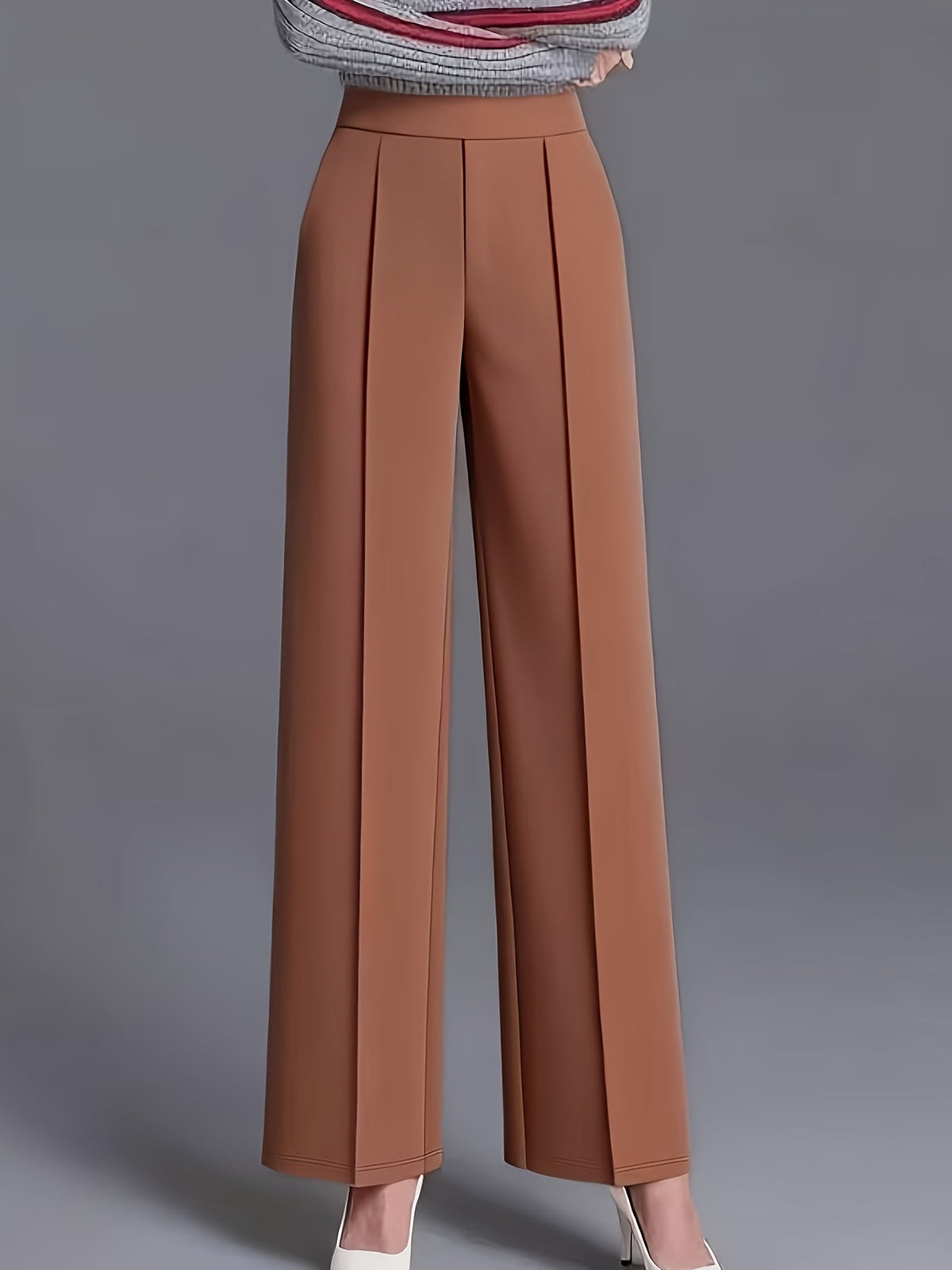 Marlene | High-Waisted Straight-Leg Trousers