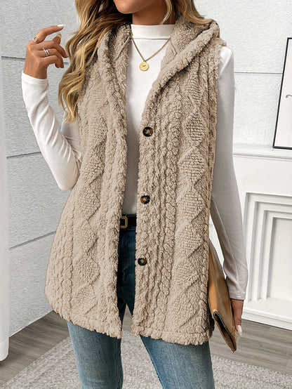 Coralie | Textured Hooded Gilet