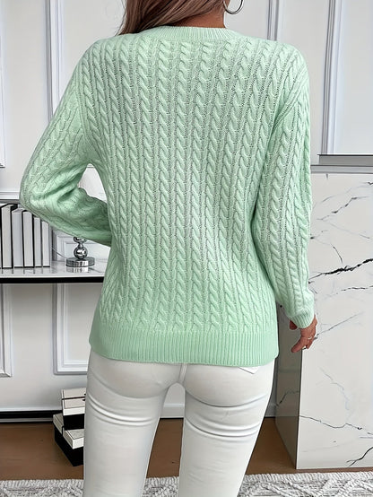 Lorelei | Cable-Knit Round Neck Sweater
