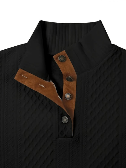 Gabriel | Textured Stand-Collar Jumper
