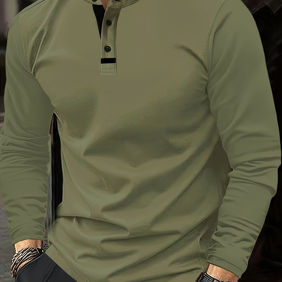 Reginald | Refined Long-Sleeve Henley Shirt