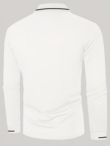Reginald | Refined Long-Sleeve Polo Shirt