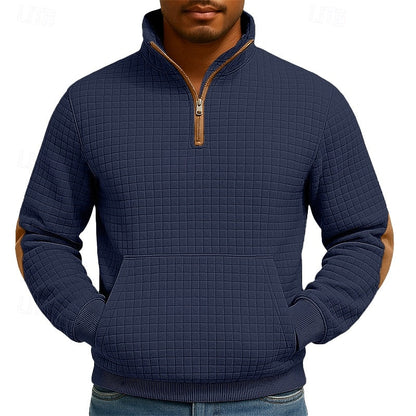 Walter | Textured Quarter-Zip Pullover