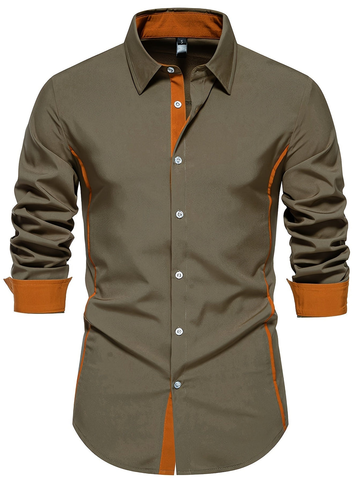 Dorian | Contrast-Trim Long Sleeve Shirt