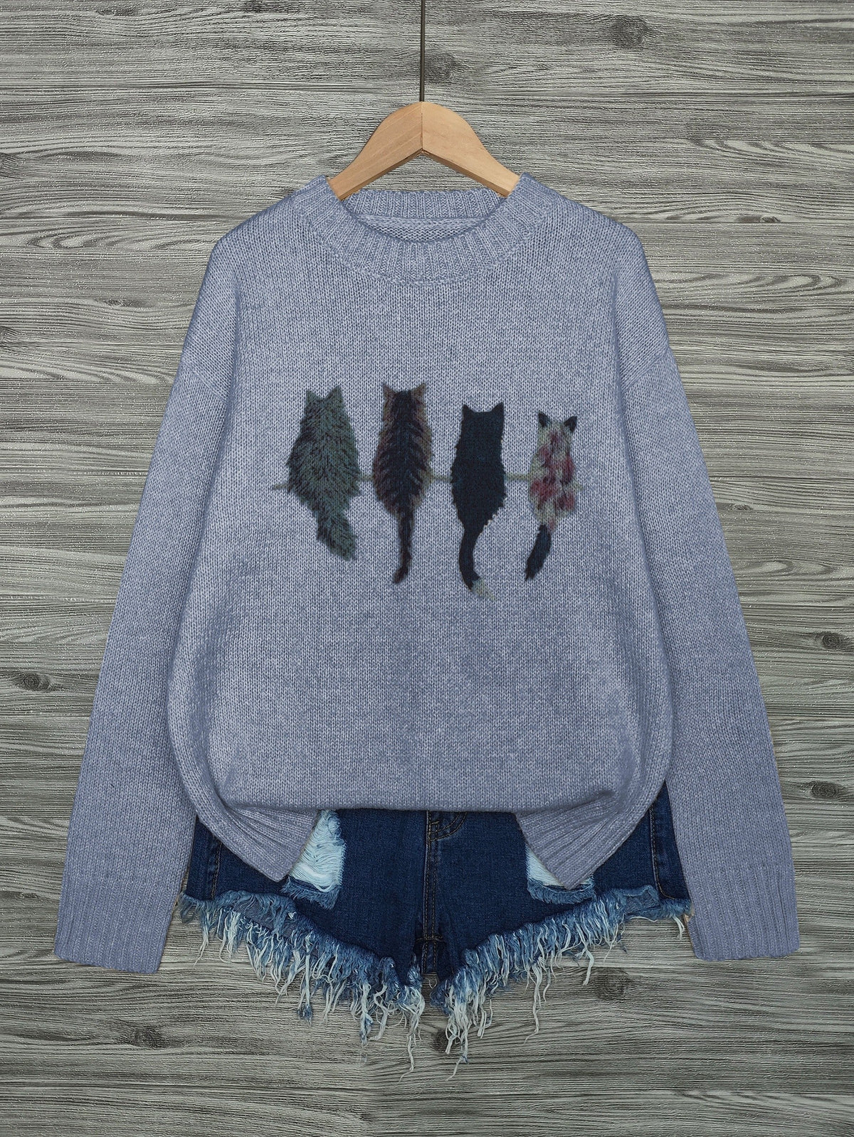Talia | Cosy Cat-Print Jumper