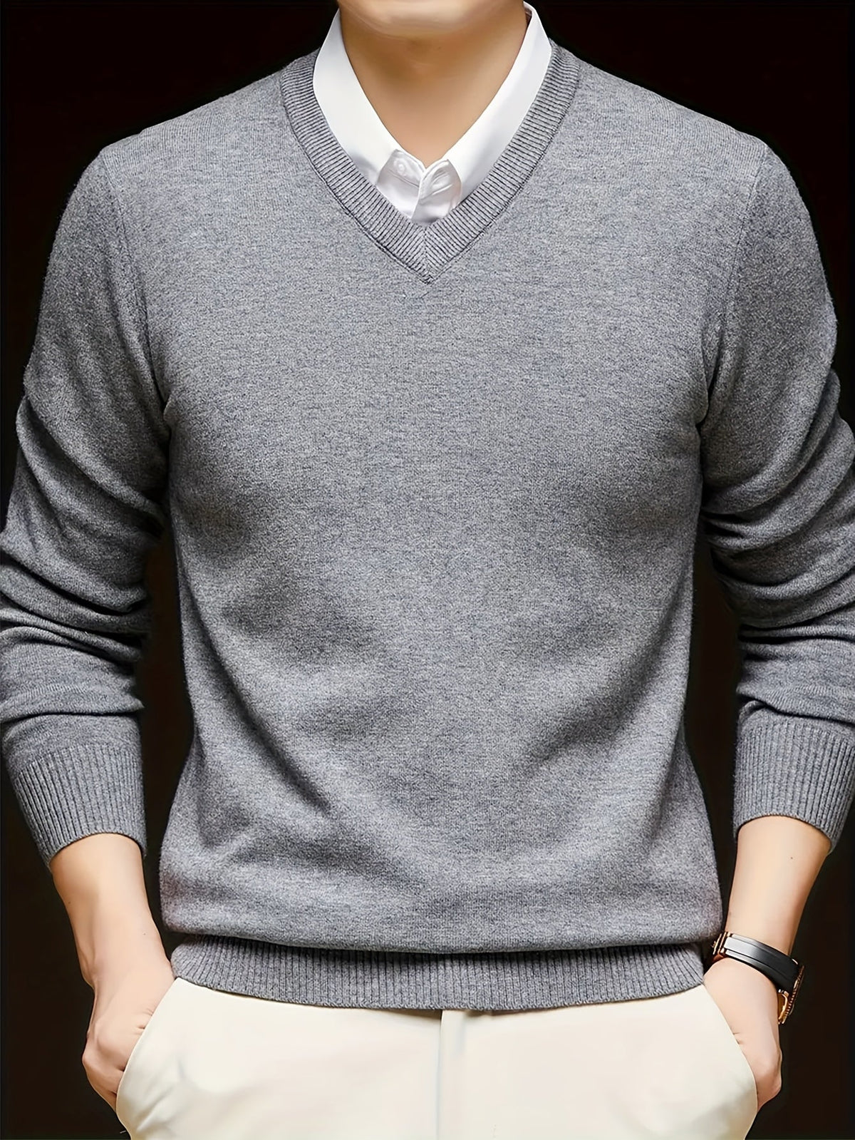 Nigel | Refined V-Neck Jumper