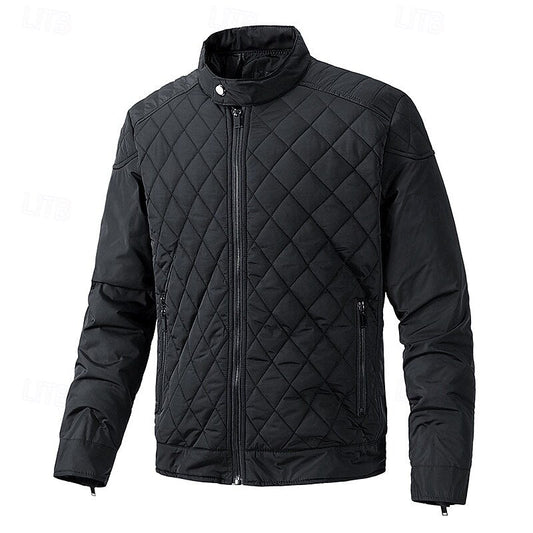 Carter | Diamond-Quilted Stand-Collar Jacket