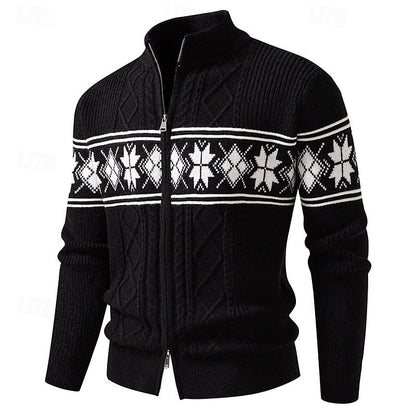 Marlon | Nordic Zip-Up Knit Cardigan