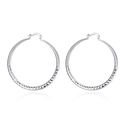 Renata | Textured Statement Hoop Earrings