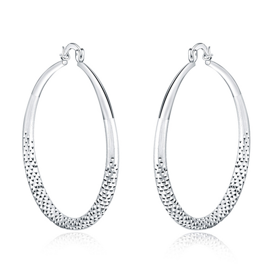 Renata | Textured Statement Hoop Earrings