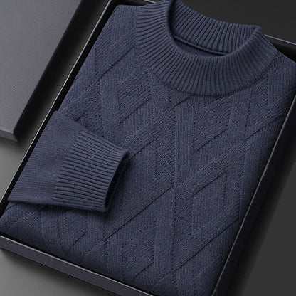 Leland | Textured Mock-Neck Jumper