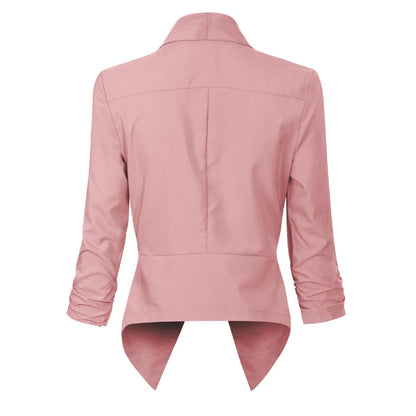 Beverly | Draped Open-Front Blazer