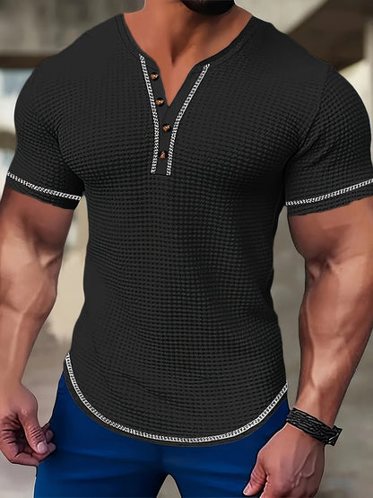 Beckett | Textured Button-Neck Henley