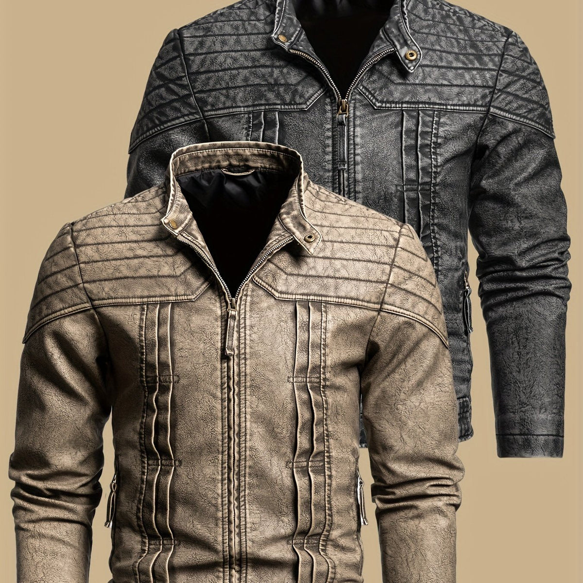 Hartley | Distressed Vintage Biker Jacket