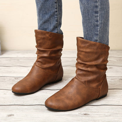 Lucia | Slouchy Slip-On Ankle Boots
