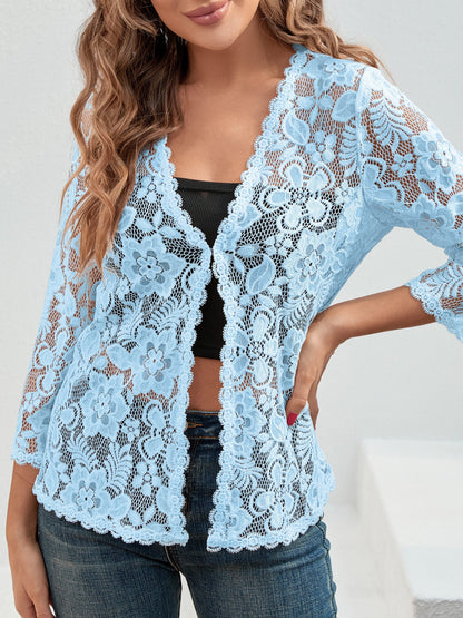 Marlena | Floral Lace Open-Front Cardigan