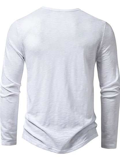Rhys | Button-Placket Long-Sleeve Henley