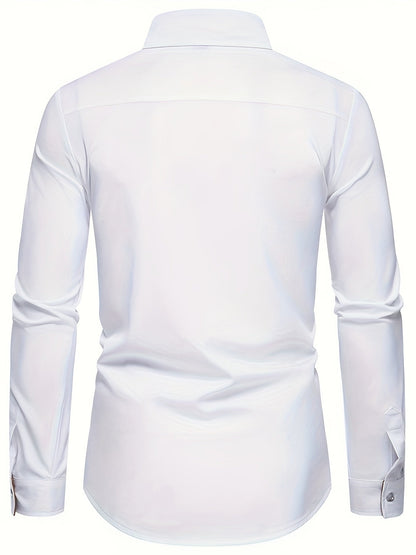 Dorian | Contrast-Trim Long Sleeve Shirt