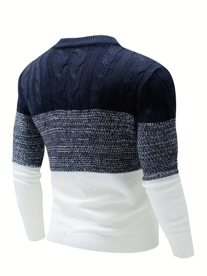 Thatcher | Colour-Block Crew Neck Jumper
