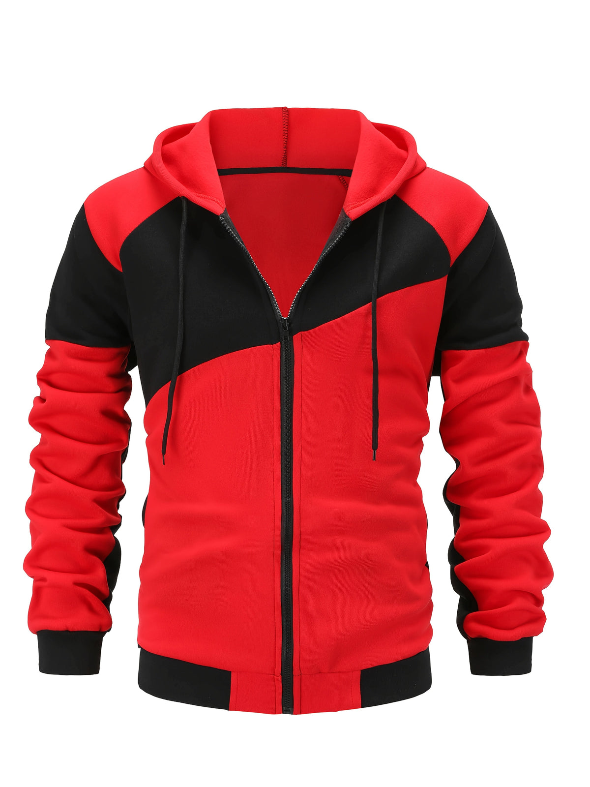 Xavier | Colour Block Zip-Up Hooded Jacket
