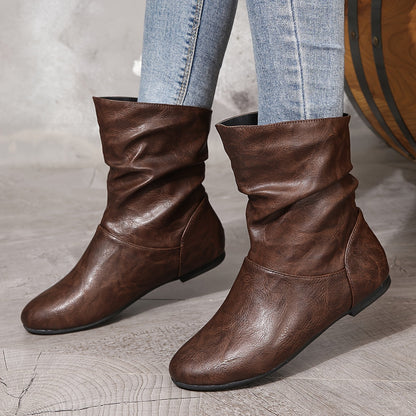 Lucia | Slouchy Slip-On Ankle Boots