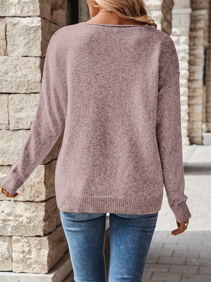 Beverly | Openwork V-Neck Sweater