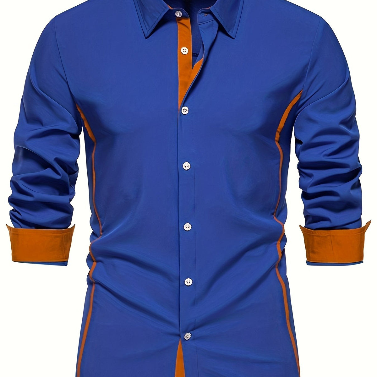 Dorian | Contrast-Trim Long Sleeve Shirt