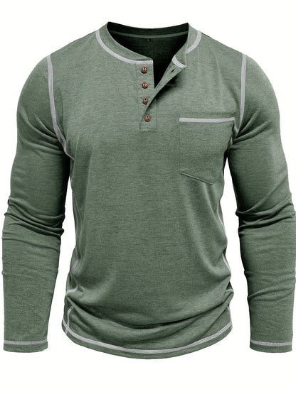 Kingsley | Classic Long-Sleeve Henley Shirt