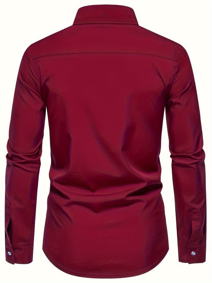 Dorian | Contrast-Trim Long Sleeve Shirt