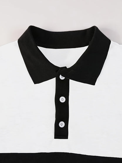 Nolan | Colour-Block Long Sleeve Polo Shirt