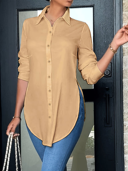 Delia | Tailored Longline Blouse