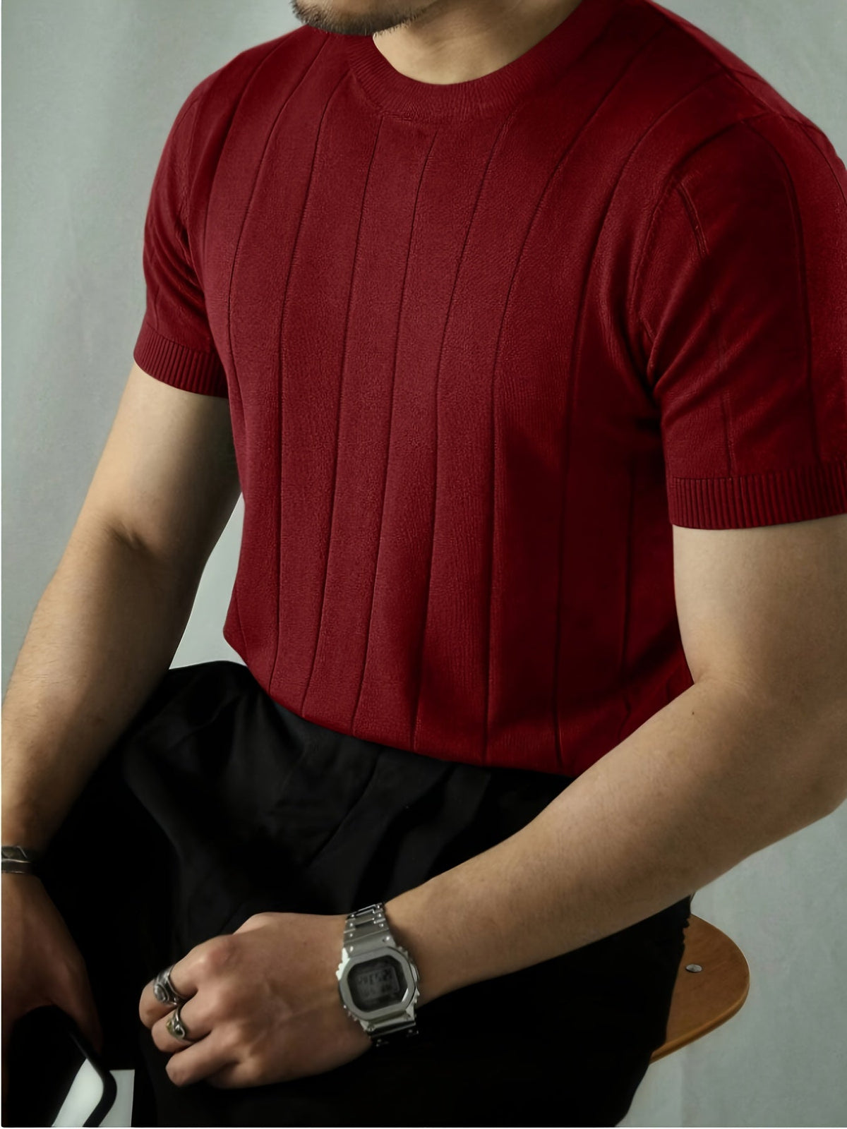 Julian | Ribbed Short-Sleeve Top