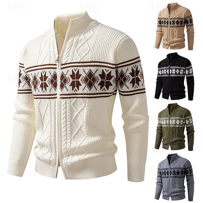 Marlon | Nordic Zip-Up Knit Cardigan