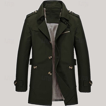 Caleb | Tailored Single-Breasted Trench Coat