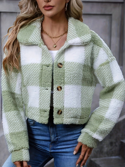 Rosalyn | Cropped Check Jacket
