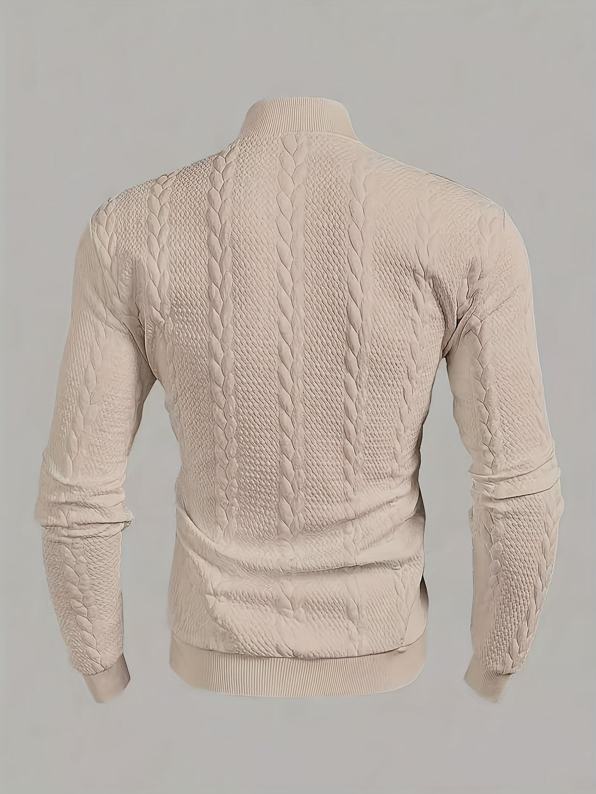 Brennan | Textured High-Neck Sweatshirt